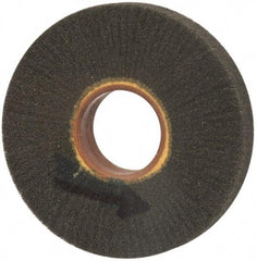 Brite Star - 6" Diam 220 Grit Silicon Carbide Unmounted Flap Wheel - 2" Hole, 1" Wide, Density 7, Coated, Grade Very Fine, 3,400 Max RPM - Benchmark Tooling