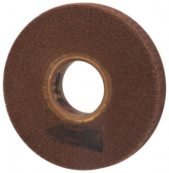 Brite Star - 6" Diam 220 Grit Aluminum Oxide Unmounted Flap Wheel - 2" Hole, 1" Wide, Density 7, Coated, Grade Very Fine, 3,400 Max RPM - Benchmark Tooling