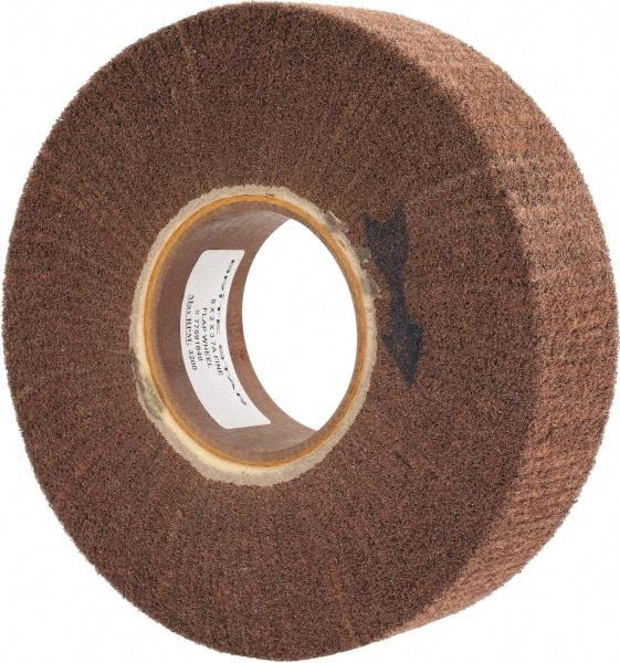 Brite Star - 8" Diam 180 Grit Aluminum Oxide Unmounted Flap Wheel - 3" Hole, 2" Wide, Density 7, Coated, Grade Fine, 3,200 Max RPM - Benchmark Tooling