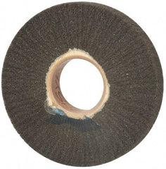 Brite Star - 6" Diam 220 Grit Silicon Carbide Unmounted Flap Wheel - 2" Hole, 1" Wide, Density 7, Coated, Grade Very Fine, 3,400 Max RPM - Benchmark Tooling