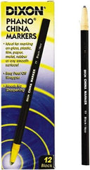 DIXON - Black China Marker - Soft Crayon Tip, Wax - Benchmark Tooling