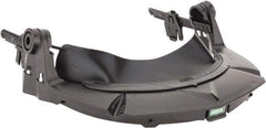 MSA - Plastic Face Shield Frame - Black, Debris Control, Compatible with MSA Slotted Caps & MSA Slotted Hard Hats - Benchmark Tooling