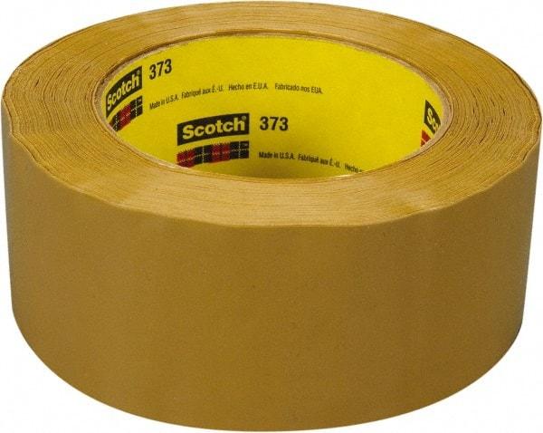 3M - 2" x 110 Yd Natural (Color) Rubber Adhesive Sealing Tape - Polypropylene Film Backing, 2.5 mil Thick, 60 Lb Tensile Strength, Series 373 - Benchmark Tooling