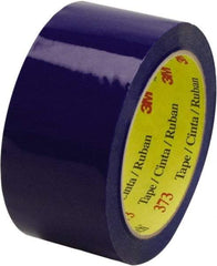 3M - 2" x 55 Yd Blue Rubber Adhesive Sealing Tape - Polypropylene Film Backing, 2.5 mil Thick, 60 Lb Tensile Strength, Series 373 - Benchmark Tooling