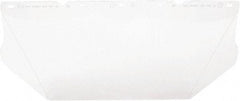 MSA - UV Protection Clear Polycarbonate Face Shield - 8" High x 17" Wide x 0.04" Thick, Compatible with MSA V-Gard Hard Hats & MSA V-Gard Frames - Benchmark Tooling