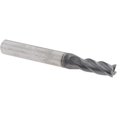 Square End Mill: 5/16'' Dia, 3/4'' LOC, 5/16'' Shank Dia, 2-1/2'' OAL, 4 Flutes, Solid Carbide Single End, AlCrN Finish, Helical Flute, Centercutting, RH Cut, Series SAP
