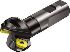 Sandvik Coromant - 1-1/2" Cut Diam, 0.24" Max Depth of Cut, 45° Indexable Chamfer & Angle Face Mill - 4 Inserts, R245-12T3.. Insert, Right Hand Cut, Series CoroMill 245 - Benchmark Tooling