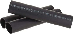 3M - 9" Long, 4:1, Polyolefin Heat Shrink Electrical Tubing - Black - Benchmark Tooling