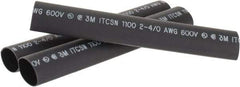 3M - 9" Long, 4:1, Polyolefin Heat Shrink Electrical Tubing - Black - Benchmark Tooling