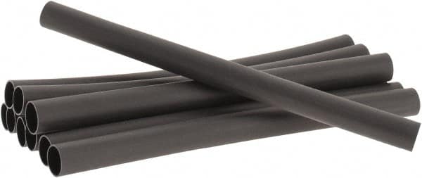 3M - 6" Long, 3:1, Polyolefin Heat Shrink Electrical Tubing - Black - Benchmark Tooling
