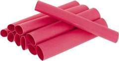 3M - 6" Long, 3:1, Polyolefin Heat Shrink Electrical Tubing - Red - Benchmark Tooling