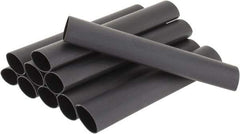 3M - 6" Long, 3:1, Polyolefin Heat Shrink Electrical Tubing - Black - Benchmark Tooling