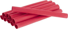 3M - 6" Long, 3:1, Polyolefin Heat Shrink Electrical Tubing - Red - Benchmark Tooling
