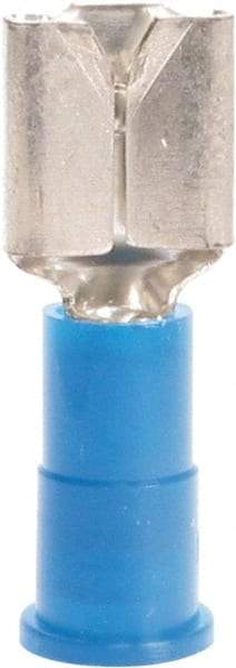 3M - 16 to 14 AWG, Vinyl, Partially Insulated, Female Wire Disconnect - 1/4 Inch Wide Tab, Blue, RoHS 2011/65/EU Compliant - Benchmark Tooling