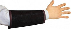 PRO-SAFE - Size L, Maroon & Black Cane Mesh Sleeve - 9" Long Sleeve, Cut Resistance Level 4, Hook & Loop - Benchmark Tooling
