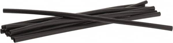 3M - 6" Long, 2:1, Polyolefin Heat Shrink Electrical Tubing - Black - Benchmark Tooling