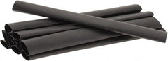3M - 6" Long, 2:1, Polyolefin Heat Shrink Electrical Tubing - Black - Benchmark Tooling