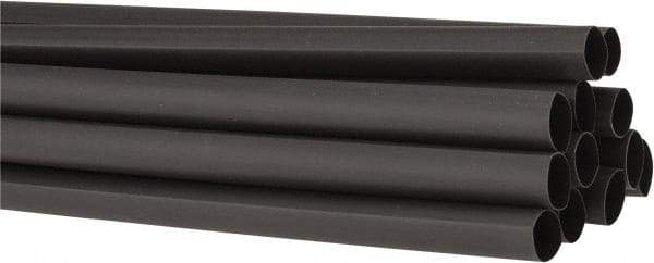 3M - 48" Long, 2:1, Polyolefin Heat Shrink Electrical Tubing - Black - Benchmark Tooling