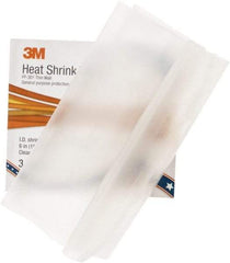 3M - 6" Long, 2:1, Polyolefin Heat Shrink Electrical Tubing - Clear - Benchmark Tooling