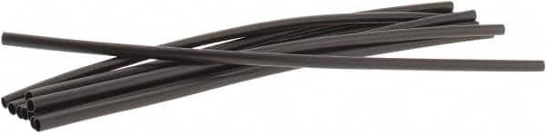 3M - 6" Long, 2:1, Polyolefin Heat Shrink Electrical Tubing - Black - Benchmark Tooling