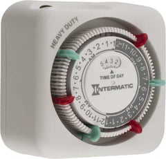 Intermatic - 30 hr Indoor Analog Electrical Timer - 3 On/OF per Day, 125 VAC, 60 Hz, - Benchmark Tooling