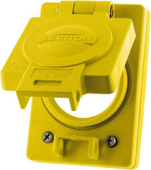 Leviton - 1 Gang, (0) Knockouts, PVC Rectangle Floor Box - Benchmark Tooling