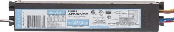 Philips Advance - 4 Lamp, 120-277 Volt, 0.50 to 0.93 Amp, 0 to 39 Watt, Programmed Start, Electronic, Nondimmable Fluorescent Ballast - 0.88, 0.90 Ballast Factor, T8 Lamp - Benchmark Tooling