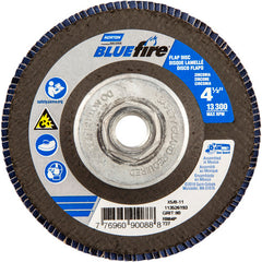 ‎4-1/2 × 5/8 - 11″ BlueFire Fiberglass HD Flat Flap Disc Type 27 P80 Grit R884P1 Ceramic Alumina - Benchmark Tooling