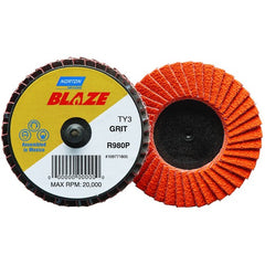 2″ Blaze Plastic Flat Mini Flap Disc TR (Type III) Type 27 60 Grit R980P Premium Ceramic Alumina - Benchmark Tooling