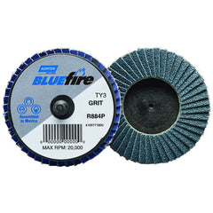 2″ BlueFire Plastic Flat Mini Flap Disc TR (Type III) Type 27 P36 Grit R884P1 Zirconia Alumina - Benchmark Tooling