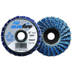 2″ BlueFire Plastic Flat Mini Flap Disc TS (Type II) Type 27 P40 Grit R884P1 Zirconia Alumina - Benchmark Tooling