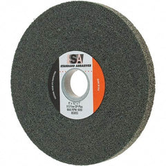 Standard Abrasives - 6" Diam, 1/2" Face Width, 1" Center Hole, Fine Grade, Silicon Carbide Deburring Wheel - Convolute, Density 8 Grade - Benchmark Tooling