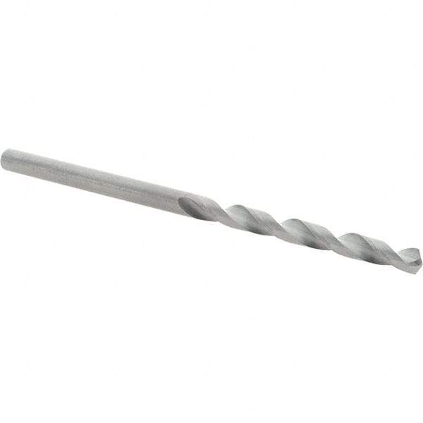 Guhring - 2.9mm 118° Solid Carbide Jobber Drill - Bright Finish, Right Hand Cut, Spiral Flute, Straight Shank, 61mm OAL, Faceted Point - Benchmark Tooling
