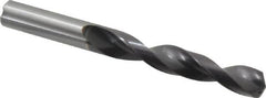 Accupro - 14mm 140° Solid Carbide Jobber Drill - AlTiN Finish, Right Hand Cut, Spiral Flute, Straight Shank, 138mm OAL, Standard Point - Benchmark Tooling