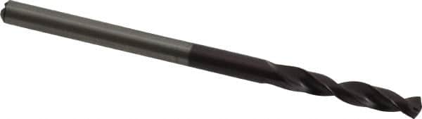 Accupro - 4mm 140° Solid Carbide Jobber Drill - AlTiN Finish, Right Hand Cut, Spiral Flute, Straight Shank, 72mm OAL, Standard Point - Benchmark Tooling