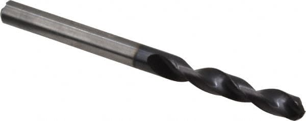 Accupro - 6mm 140° Solid Carbide Jobber Drill - AlTiN Finish, Right Hand Cut, Spiral Flute, Straight Shank, 82mm OAL, Standard Point - Benchmark Tooling