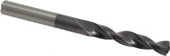 Accupro - 8mm 140° Solid Carbide Jobber Drill - AlTiN Finish, Right Hand Cut, Spiral Flute, Straight Shank, 96mm OAL, Standard Point - Benchmark Tooling