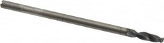 Accupro - 3mm 140° Spiral Flute Solid Carbide Screw Machine Drill Bit - AlTiN Finish, Right Hand Cut, 11.3mm Flute Length, 60mm OAL, Standard Point, Straight Shank, Through Coolant - Benchmark Tooling