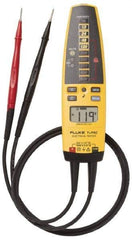 Fluke - 10.2 VAC/VDC to 600 VAC/VDC, Voltage Tester - LCD and LED Display, +/-2% Basic DC Accuracy, AAA Power Supply - Benchmark Tooling