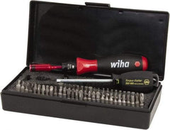 Wiha - 53 Piece, 1/4" Drive Screwdriver Wiha TorqueVario - S Bit Set - #0, 1, 2 & 3 Phillips, 1.5 to 8mm Hex, T6 to T25 Torx, #0, #1, #2 & #3 Pozidriv, #1, #2 & #3 Square Recess, 4.5, 5.5, 6.5 & 8mm Slotted, #1, #2, #3 & #4 Tri-Wing - Benchmark Tooling