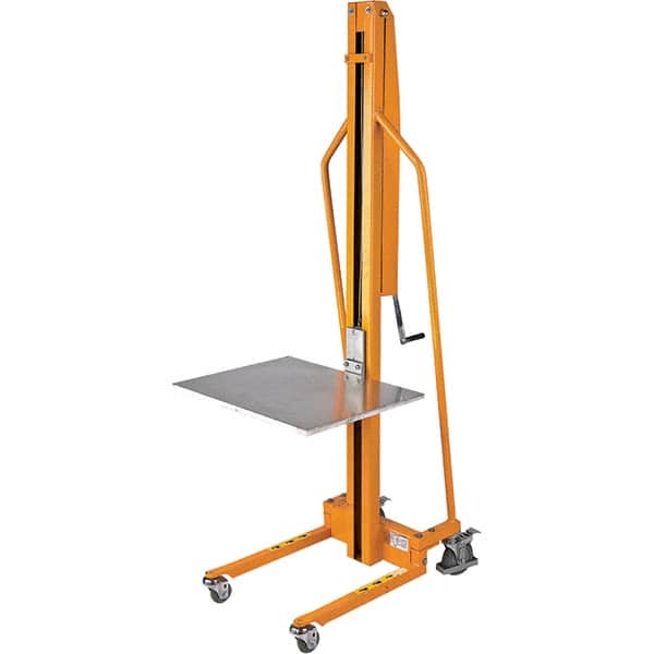 Wesco Industrial Products - 220 Lb Capacity, 59" Lift Height, Manual Steel Manually Operated Lift - Benchmark Tooling