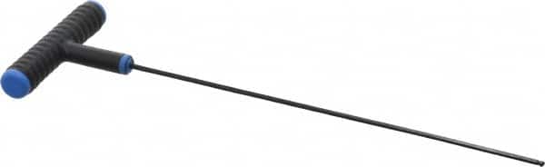 Eklind - 2.5mm Hex, T-Handle Cushion Grip, Ball End Hex Key - 9" OAL, Metric System of Measurement - Benchmark Tooling