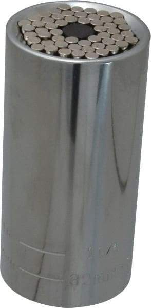 Gator Grip - 1/2" Drive, 7/16" Socket, Self Adusting Socket - 6 Points, 3-1/2" OAL - Benchmark Tooling