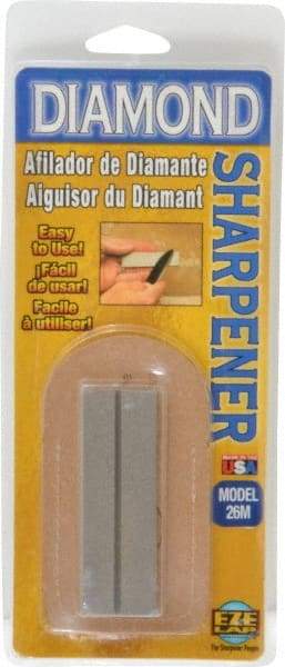 Eze Lap - 3" Long x 1" Wide x 1/4" Thick, Diam ond Sharpening Stone - Flat, 400 Grit, Medium Grade - Benchmark Tooling