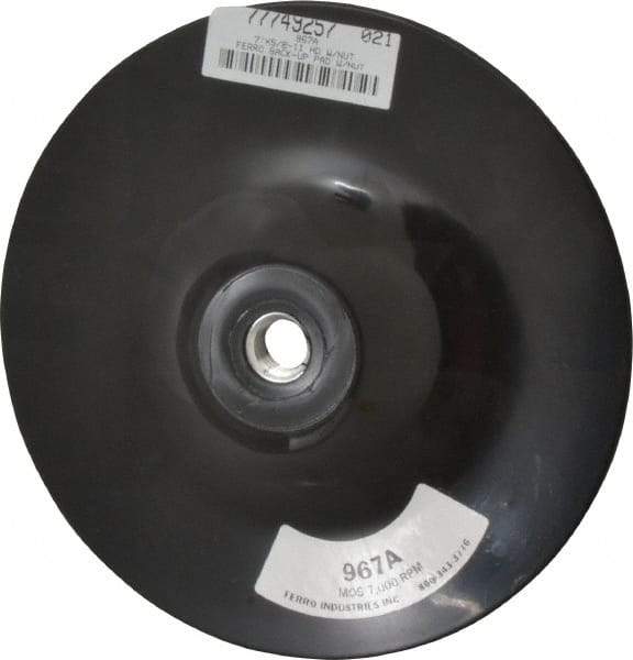 Ferro Industries - 7" Diam Locking Nut Disc Backing Pad - 7,000 RPM - Benchmark Tooling