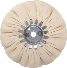 Made in USA - 6" Diam x 1/2" Thick Unmounted Buffing Wheel - 14 Ply, Bias Cut, 5/8" Arbor Hole - Benchmark Tooling