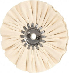 Made in USA - 7" Diam x 1/2" Thick Unmounted Buffing Wheel - 14 Ply, Bias Cut, 5/8" Arbor Hole - Benchmark Tooling