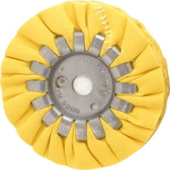 Made in USA - 4" Diam x 1/2" Thick Unmounted Buffing Wheel - 14 Ply, Bias Cut, 1/2" Arbor Hole - Benchmark Tooling