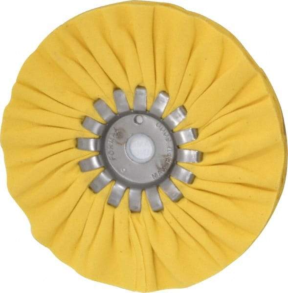 Made in USA - 6" Diam x 1/2" Thick Unmounted Buffing Wheel - 14 Ply, Bias Cut, 5/8" Arbor Hole - Benchmark Tooling