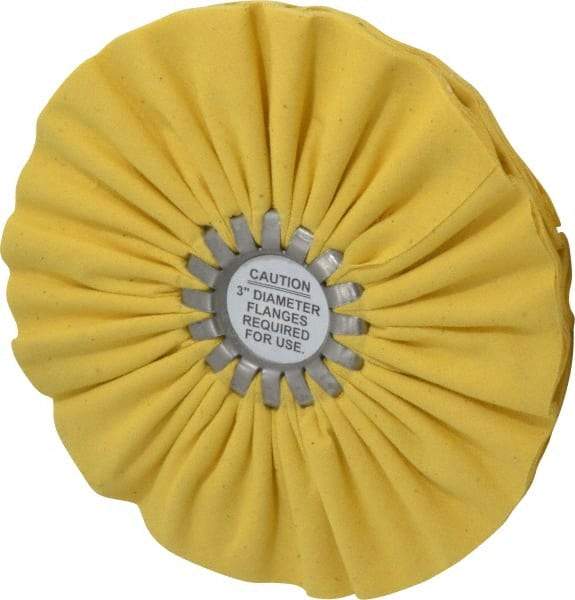 Made in USA - 8" Diam x 1/2" Thick Unmounted Buffing Wheel - 14 Ply, Bias Cut, 5/8" Arbor Hole - Benchmark Tooling